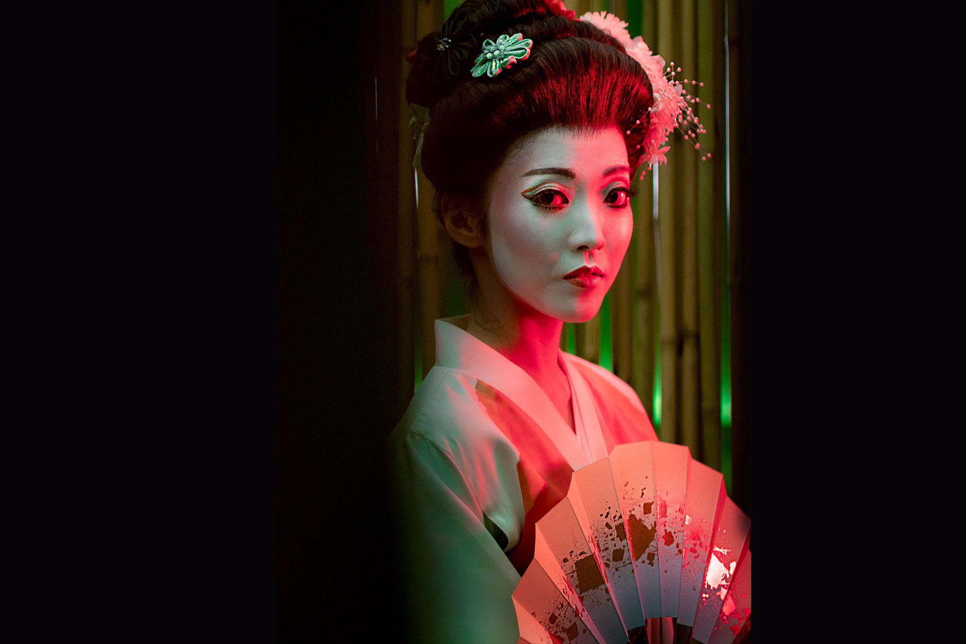 Ayami Miyata in Geisha costume.