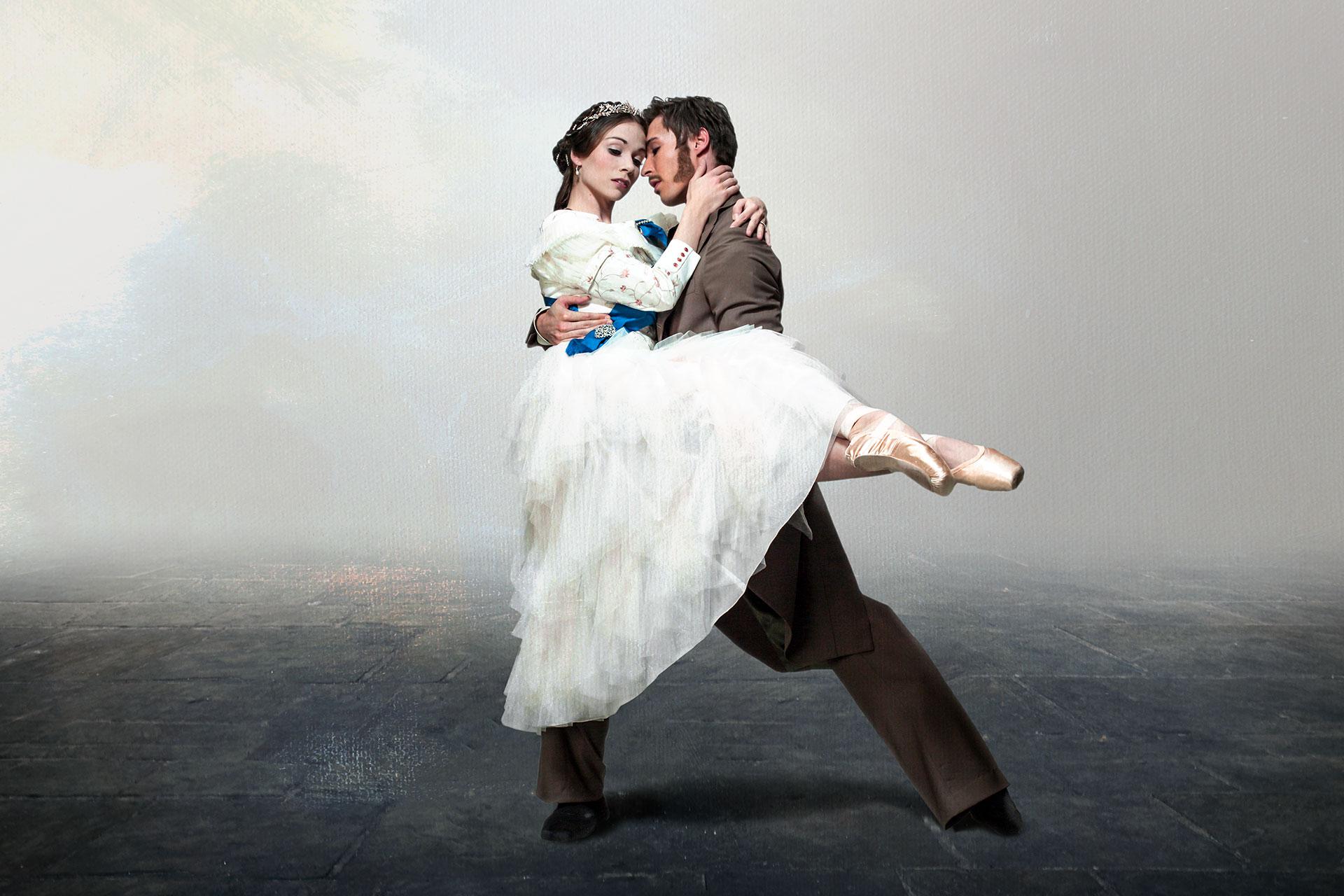 Prince Albert lovingly holds Victoria, photo Guy Farrow