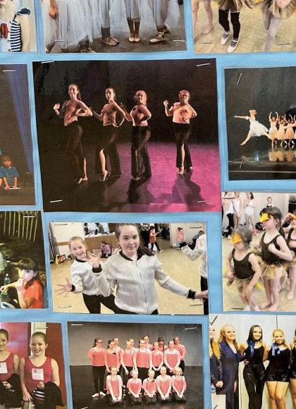 a photo of a collage of students dancing and performing over the years